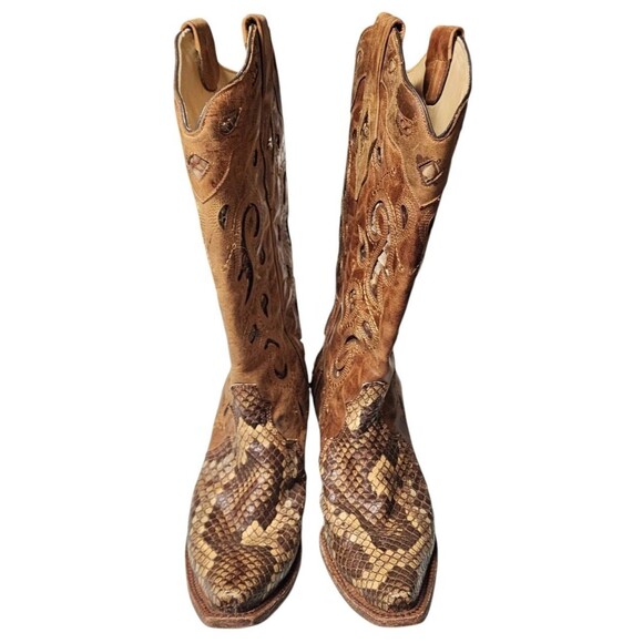 Corral Python Womens Vintage Cowboy Boots Size 9 - Picture 2 of 13
